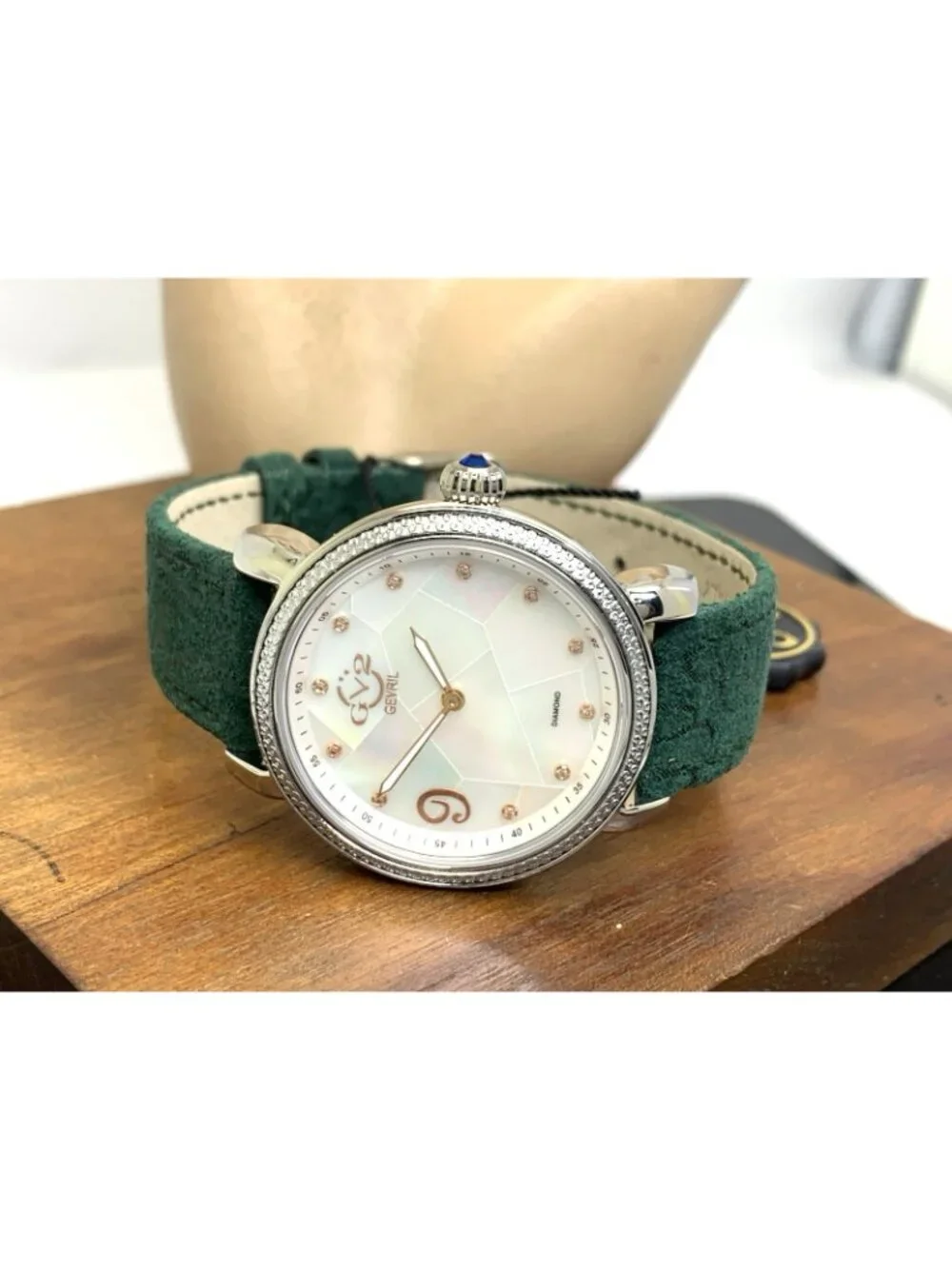 GV2 by Gevril Women's Watch 12600 Ravenna Swiss Quartz Mother of Pearl Dial 37mm
